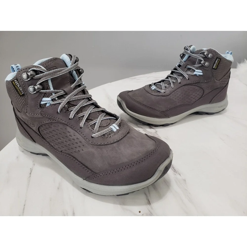 NEW WOMEN SZ 5.5 KEEN Terradora Explorer Mid Waterproof Hiking Boots GRAY BLUE